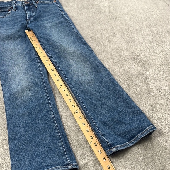 Madewell 25, 0 Cali Demi-Boot Cotton Blend High Rise Blue Denim Jeans - Picture 3 of 14
